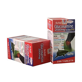 Viên khớp Glucosamin MSM 2000mg giảm đau nhức mỏi xương khớp - Lọ 100 viên