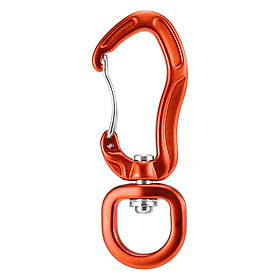 Móc khóa đa năng, Kẹp Carabiner xoay 360 độ-Màu quả cam-Size Vòng chữ C