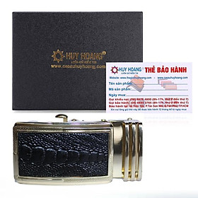 Đầu khóa da đà điểu Huy Hoàng 3,5P đầu vàng màu nâu đỏ HT9408