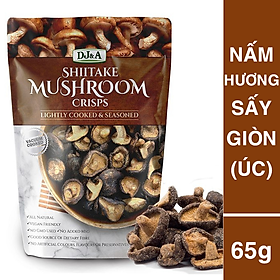 DJ&A SHIITAKE MUSHROOM CRISPS (65g) - Snack Nấm Hương Sấy Giòn Của Úc