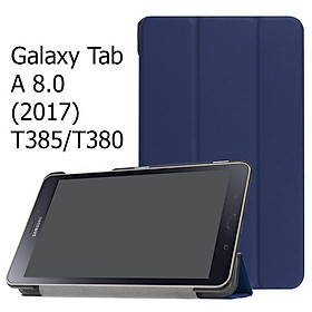 Bao Da Cover Cho Máy Tính Bảng Samsung Galaxy Tab A 8.0 (2017) T385 / T380 Hỗ Trợ Smart Cover