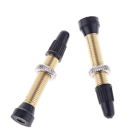 2x 48mm/1.89inch Bike Tubeless Presta Valve Stem with Rubber Base for Mountain Road Tubeless Bicycle