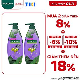 Bộ 2 Dầu gội xả 2in1 Palmolive thiên nhiên 600ml