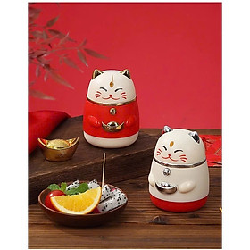 Hộp Đựng Tăm Tự Động Mèo Thần Tài May Mắn Cả Năm | Hộp Tăm Thông Minh, Dễ Thương, Tiện Dụng - HÀNG CHÍNH HÃNG MINIIN