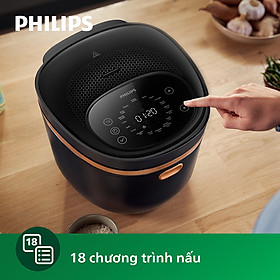 Nồi Cơm Cao Tần Điện Tử Philips HD4539/62, Lòng Nồi 8 Lớp Vân Đá , 1.5Lit-1250W , Hàng Chính Hãng