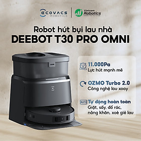 Mua Robot hút bụi lau nhà Ecovacs  T30 Pro Omni - Trắng/đen Bản Quốc tế - App Tiếng Việt  hàng nhập khẩu chính hãng full VAT  Bảo hành chính hãng 24 tháng