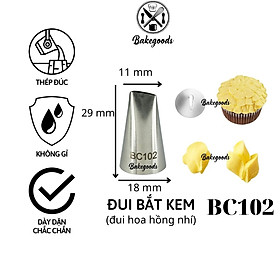 Mua Đui bắt kem BC102  Đuôi bắt hoa hồng nhí trang trí bánh bằng thép không gỉ đúc liền khối dày dặn  cứng cáp