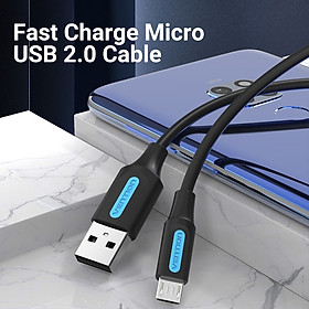 Cáp Sạc Vention Micro USB 2A chuẩn USB 2.0 sạc nhanh dài 1.5m