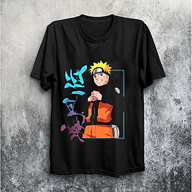 Áo thun anime in hình Naruto Anime màu đen - Mẫu mới độc đẹp