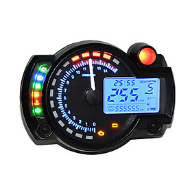 Đồng Hồ Kĩ Thuật Số Đa Năng Đo Tốc Độ Xe Máy Kèm Đèn Nền LCD