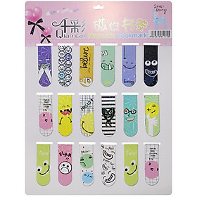 Combo 18 Bookmark Nam Châm Đánh Dấu Sách - Smile (Mẫu Ngẫu Nhiên)