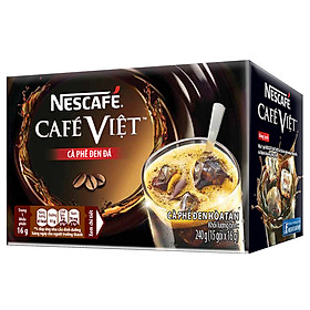 Cà phê hòa tan NESCAFÉ Café Việt Cà phê đen đá - Hộp 15 gói x 16 g