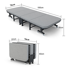 Mua Giường gấp gọn thông minh nằm ngủ trưa tại văn phòng có bánh xe di chuyển tiện lợi gấp lại gọn gàng 80x186cm