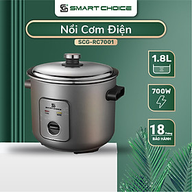 Mua Nồi Cơm Điện Cơ SMARTCHOICE SCG-RC7001  Nồi Cơm Điện Nắp Rời Dung Tích 1.8L Công Suất 700W Phù Hợp Với Mọi Gia Đình Hàng Chính Hãng