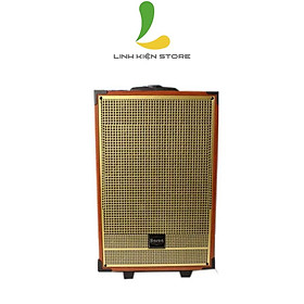 Mua Loa kéo Hosan GD12-27 - Loa di động thùng gỗ hát hay giá rẻ tặng kèm 2 micro  - Hàng nhập khẩu