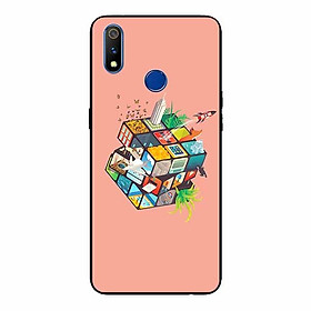 Ốp lưng in cho Realme 3 Rubik Cube