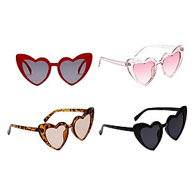 4x Heart Frame Sunglasses Retro Style Sun Glasses Party Club Costume Eyewear