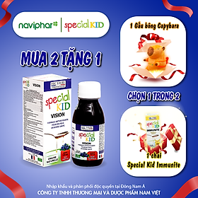 TPBVSK Special Kid Vision - Siro tăng cường thị lực, cơ chế bảo vệ mắt 3 lớp, hỗ trợ ngăn ngừa ánh sáng xanh (125ml) [Nhập khẩu Pháp]