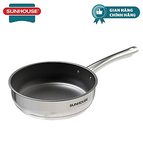 Chảo Inox 5 Đáy SUNHOUSE IN20M2, IN24M2 IN26M2 20cm-24cm-26cm - Chính Hãng - Size 24cm