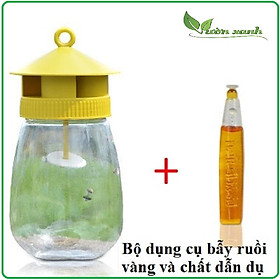 Combo 5 Bộ sản phẩm Lồng bẫy ruồi vàng và chất dẫn dụ