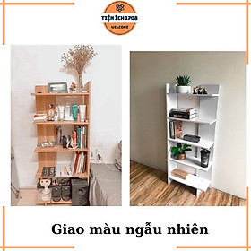 KỆ GỖ GÓC TƯỜNG ĐA NĂNG, KỆ TRANG TRÍ 4 TẦNG CAO 1.2M GỖ CAO SU TỰ NHIÊN