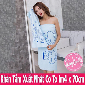 Mua Khăn Tắm Xuất Nhật Cỡ To 1m4 x 70cm Họa Tiết Gấu in Chìm