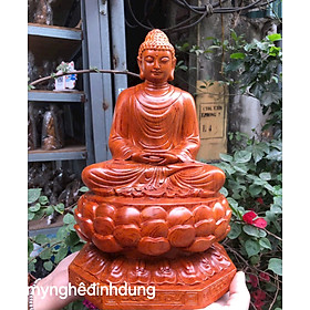 Mua Tượng phật thích ca bằng gỗ hương đá cao 30x19x17cm