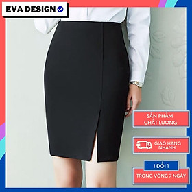 Chân váy ngắn công sở xẻ trước dáng chữ a Eva design vải umi cao cấp co giãn siêu xinh