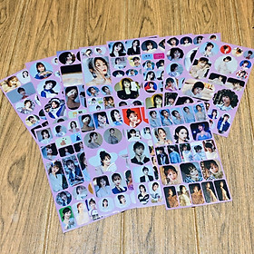 Sticker ảnh dán 12 tấm Dương Tử Cá mực hầm mật tặng ảnh Vcone