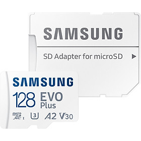 Thẻ Nhớ microSD EVO Plus 128GB (KA), Class 10, U3, 130 MB/s hiệu SAMSUNG; Model: MB-MC128KA/APC (Kèm Adapter) - Hàng Chính Hãng