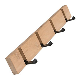 Foldable Wall Mounted Wooden Hook Robe Clothing Towel Hanger