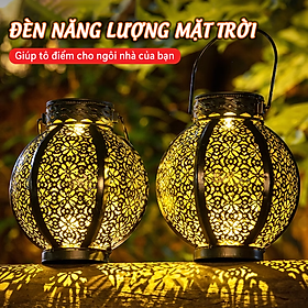 Đèn năng lượng mặt trời trang trí sân vườn, hình bí ngô, chất liệu cao cấp- K2050