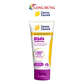 Kem chống nắng trẻ em Cancer Council Kids Sunscreen SPF50+ (35ml/110ml) - Hàng chính hãng