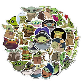 Sticker dán cao cấp Baby Yoda Cực COOL ms#181