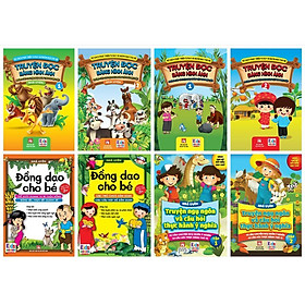 Sách - Truyện Đọc Bằng Hình Ảnh - Truyện Ngụ Ngôn Đặc Sắc - Đồng Dao Cho Bé - Combo 8 Cuốn - Nhã Uyên - Việt Thư