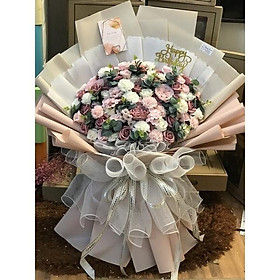 Mua Bó hoa sáp Mix siêu cao cấp cực to đẹp. Bền vĩnh cửu.