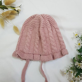 Mũ len bèo Hàn Quốc siêu xinh, dày dặn, ấm áp cho bé gái