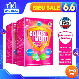 Combo 2 hộp sữa non Colosmulti Pedia Gold hộp 28 gói x 16g dành cho trẻ biếng ăn