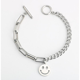 Vòng tay lắc tay unisex mix icon mặt cười độc đáo