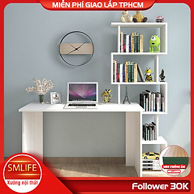 Mua Bàn làm việc  bàn học gỗ hiện đại SMLIFE Devine  | Gỗ MDF dày 17mm chống ẩm | D120xR50xC150cm