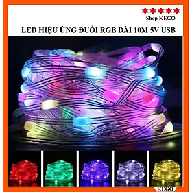 Mua  HOT  10M Dây đèn RGB 5V chân USB trang trí nháy theo nhạc  chống nước chỉnh app điện thoại