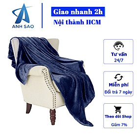 Mua Mền lông cừu xanh dương đậm cao cấp A - 1m8x2m