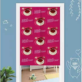 Mua Rèm Khoen Lỗ  Khoen Ri đô  Rèm Dán Tường Mẫu GẤU DÂU VUI VẺ Chống Nắng Tốt  Nhiều Size