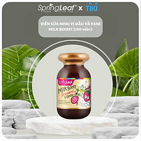 Viên nhai kẹo sữa vị dâu & vani cho bé SpringLeaf Milk Boost 150 viên cung