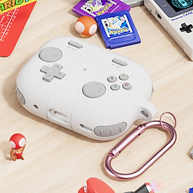 Case vỏ ốp bảo vệ dành cho tai nghe Airpods 1, 2, 3, 4, airpod Pro 1, Pro 2 silicon kèm móc kim loại - Hàng chính hãng