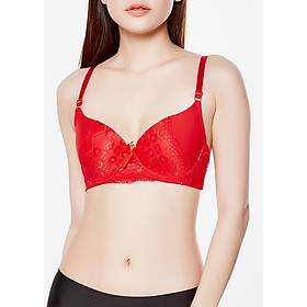 Áo Ngực Phối Ren Non-Padded Underwired Coco18 Bra Viviane AN1217_01 - Đỏ