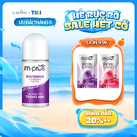 Lăn Khử Mùi M.Pros Whitening 60ml Quyến Rũ - Cho Nam & Nữ, Dưỡng Trắng Da, Khô Thoáng - Lamimi Chính Hãng