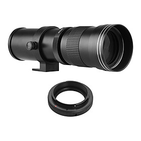 Camera MF Super Telephoto Zoom Lens F/8.3-16 420-800mm T Mount with Adapter Ring Universal 1/4 Thread Replacement for