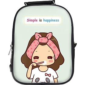 Balo In Hình Simple Is Happiness BLCP034