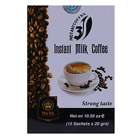 Hình ảnh Cà Phê Hòa Tan Sữa Vị Đậm 3 Trong 1 Thu Hà (15 Gói x 20g)